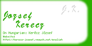 jozsef kerecz business card